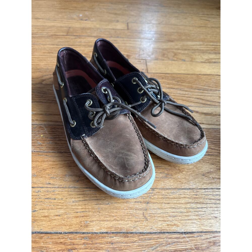 Sperry Top-Sider Authentic Original 2-Eye Boat Shoe Brown Leather Size Men’s 9.5